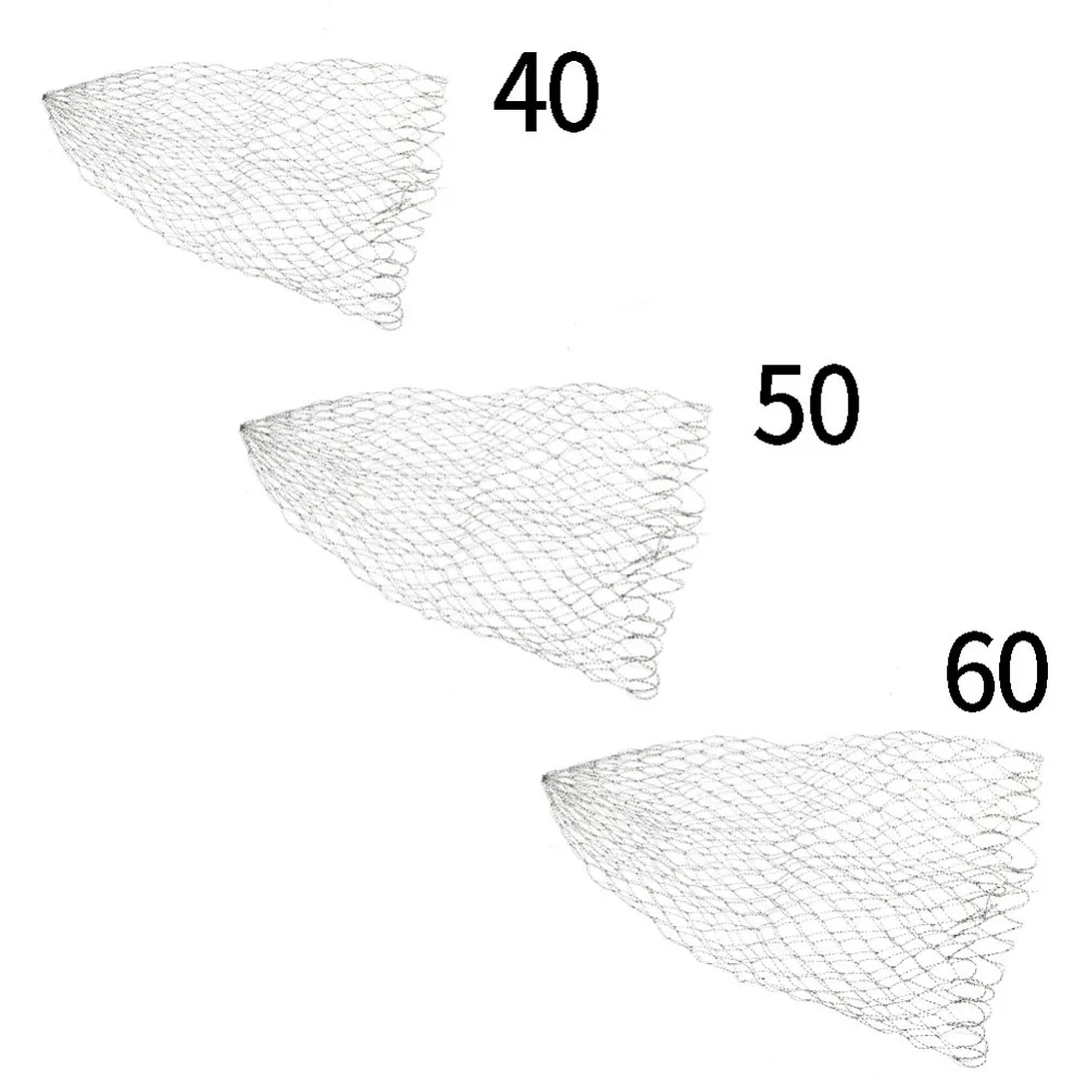 40cm/50cm/60cm Fishing Net Foldable Fishing Netting Lure Bait Landing Net Mesh For Outdoor Sea River Accessories fishing net fishing landing net