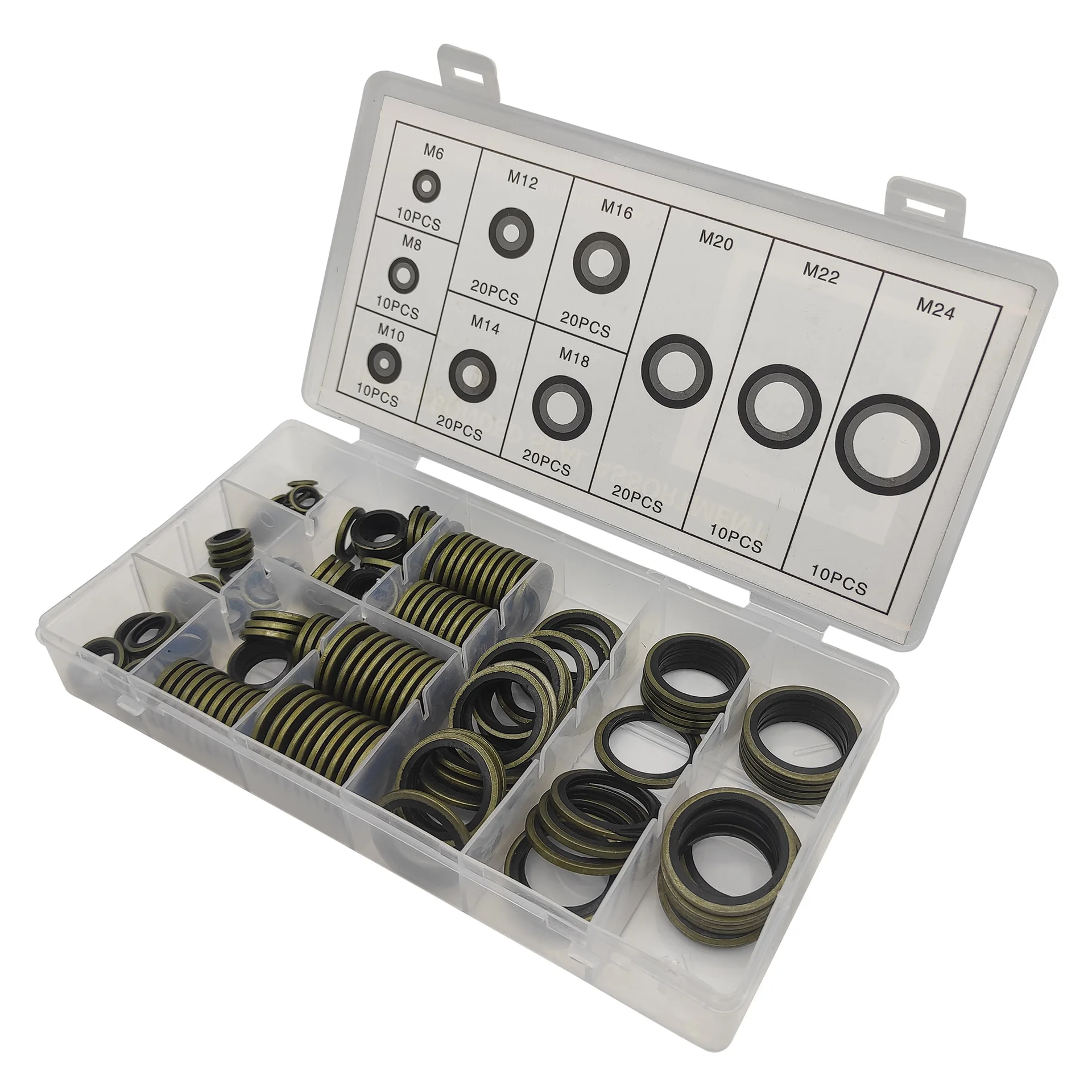 Automotive Dowty Bonded Seal Washer Assortment 150 Piece