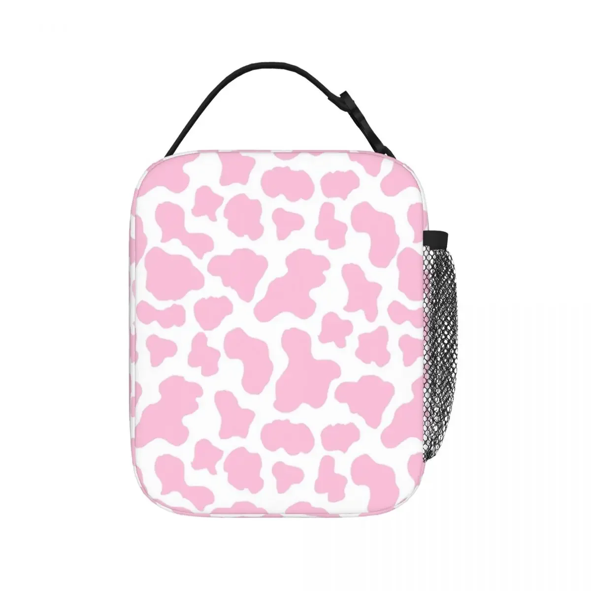 

Розовая клубника Корова печать эстетический рисунок изолированные фотосумки термальный Ланч-бокс сумка для женщин детей
