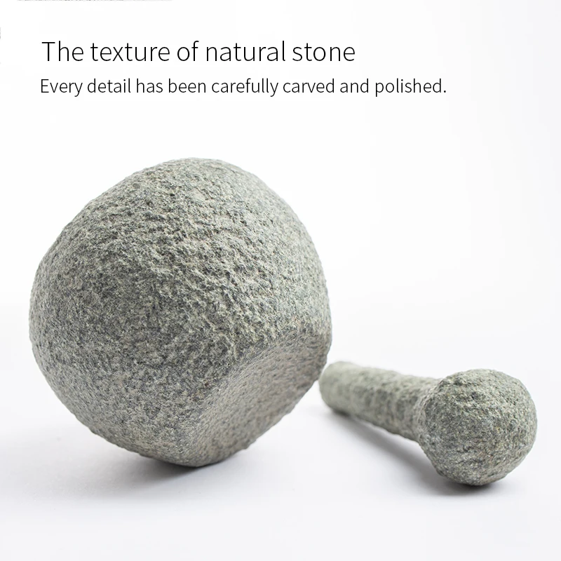 60mm Chinese Style Spice Mill Grinder Set Bowls Handheld Seasoning Mills Grinder Stone Mortar and Pestle Tools Set Miniatures 6