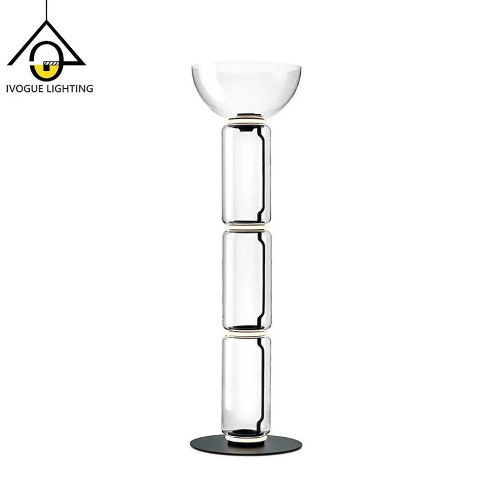 Hot Sale Nordic Room Super Slim Luxury Floor Lamp Luminous Standing Lights glass Lighting Style Modern Office