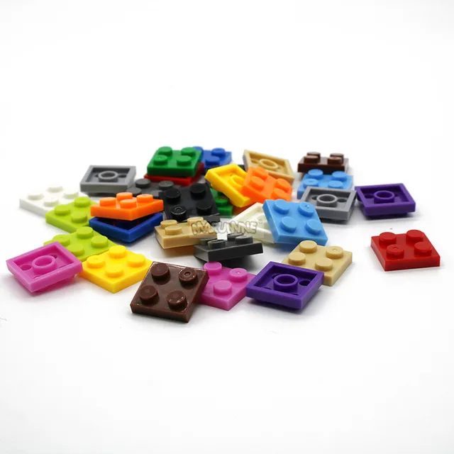 Marumine 2x2 Plate 100PCS DIY Building Blocks 3022 Baseplate Create MOC Bricks Parts Accessories Compatible Assembles Particles 4