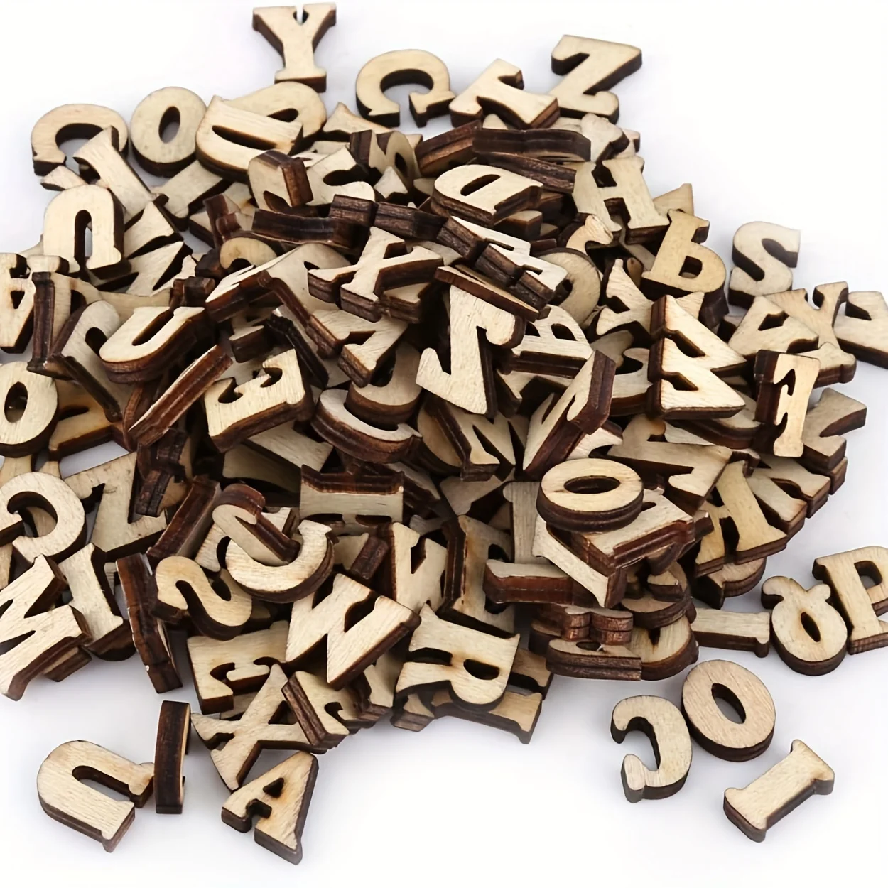 100pcs Wooden Letters & Numbers 6