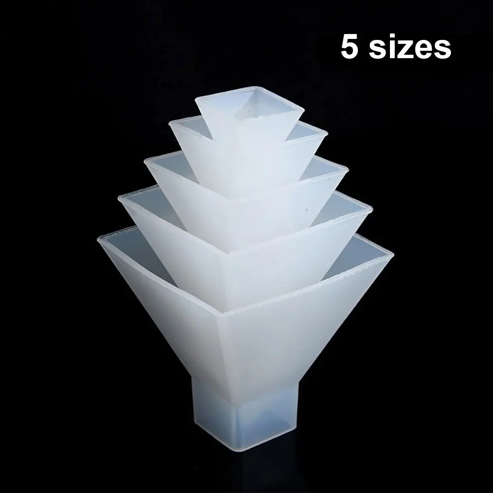 실리콘 세계 20-60mm 피라미드 삼각형 실리콘 금형 DIY 수지 장식 공예 보석 보석에 대한 금형 수지 금형 만들기