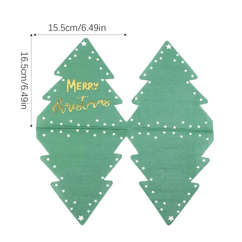 Christmas Tree Lunch Napkins Cartoon Tree Guest Lunche Napkins Christmas Decorative Dinner For Home Cafe Restaurant
