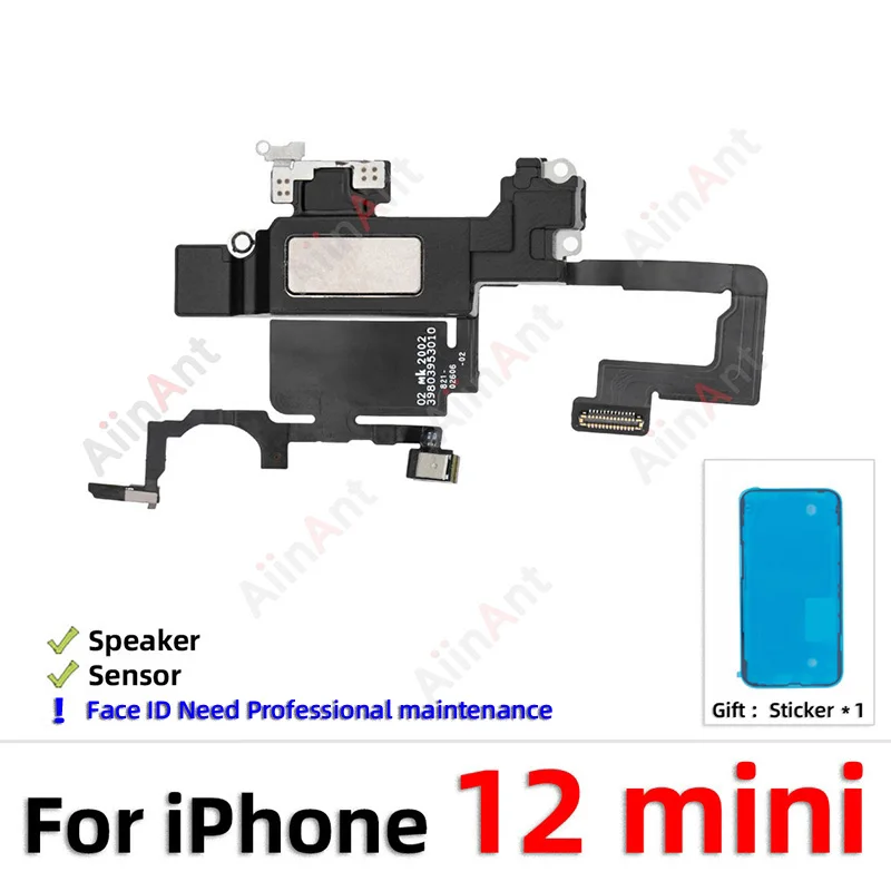 High-Quality Phone Top Proximity Sensor and Earpiece Speaker Flex Cable with Sticker, 100% OEM