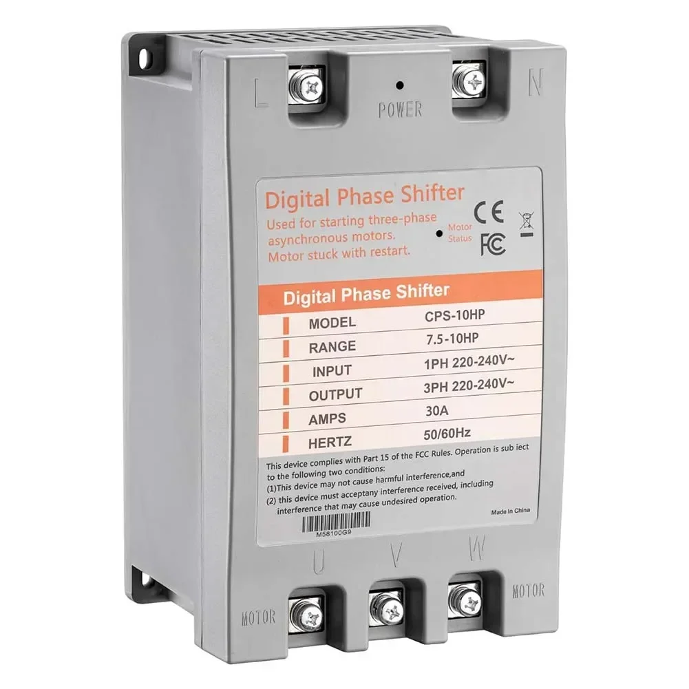 10HP 단상-삼상 변환기 디지털 위상 시프터 30A 220V 도구 액세서리 단상-삼상 변환기