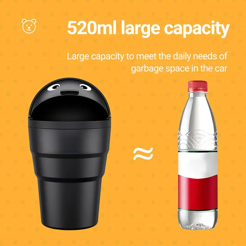 Universal Car Trash Can Auto Organizer Storage Box car trash can car trash bag with Swing Lid Cute Mini Automotive Leakproof Vehicle Trash Bin for Car