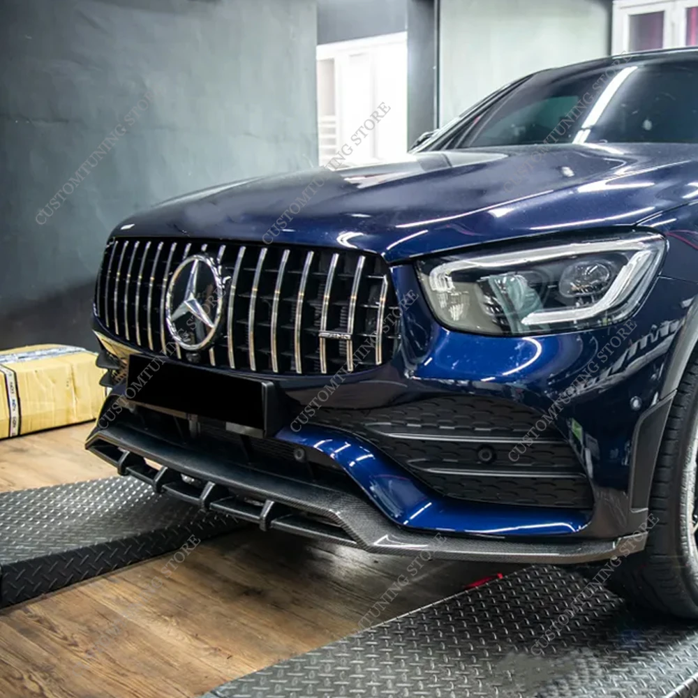 Per Mercedes Glc43 Amg Paraurti Anteriore Lip Spoiler Splitter Diffusore X253 C253 Glc Suv Glc Coupe 43 Amg 2019-2022 Facelift Bodykit