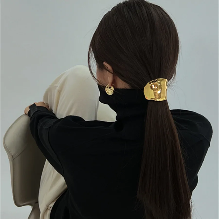Korea Bohemia Design Concave and Convex Craft Hair Clip Hair Fork Clip Fashion Metal Hair Ring Hair Accessory Hair Headdress