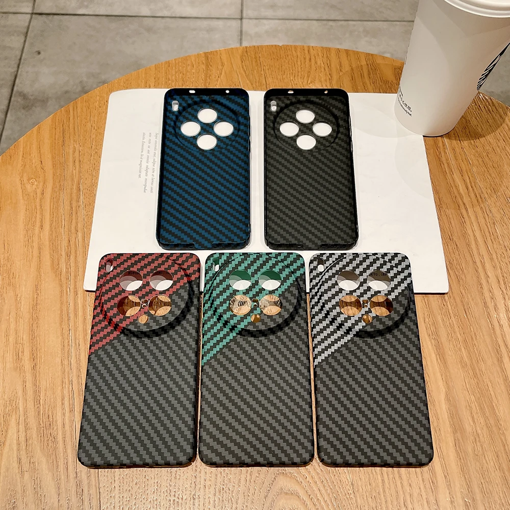 Slim Carbon Fiber Pattern PC Hard Case with Camera Protection, Durable Phone Cover