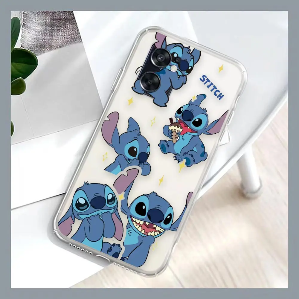 Funda para Oppo A18 Oficial de Disney Angel & Stitch Beso - Lilo & Stitch