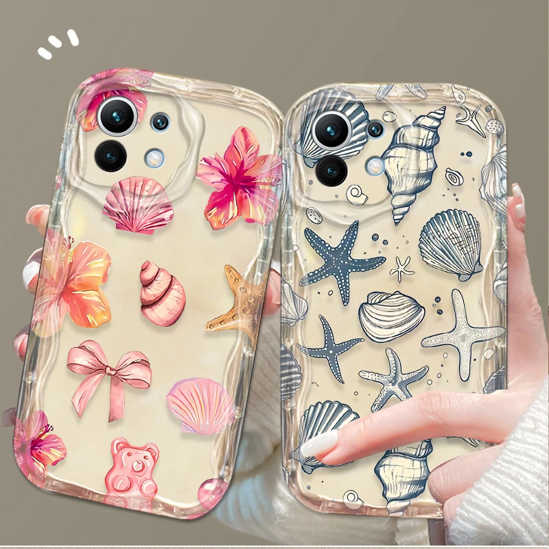 Colorful Ocean Animals Clear Silicone Phone Case