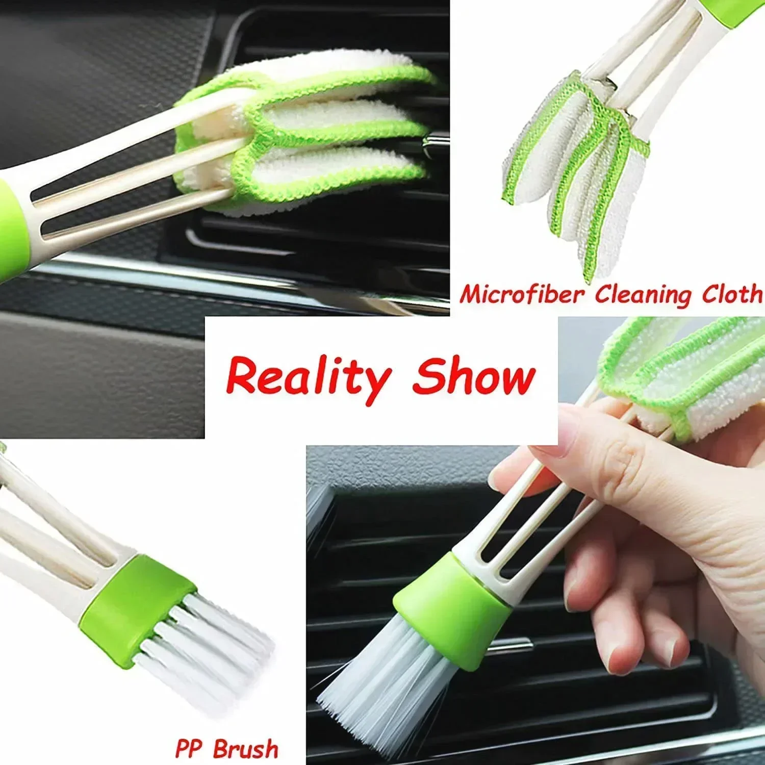 Car cleaning kit detailing brushes sponges microfiber towels vent tools