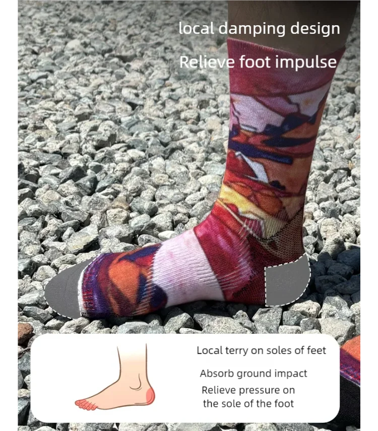 Outdoor men's and women's Professional sports Merino Wool Sports 3D printed wool socks Merino Bike Hike Marathon 18 S432d70738d534a4c935243bba20c6a00s