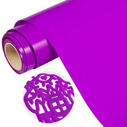 3D Puff Heat Transfer Vinyl Press Machine for Custom DIY T-Shirts - Easy Cut & Weed HTV Vinyl (Deep purple)