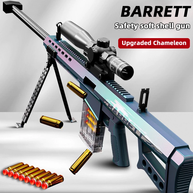 Small Sniper Rifle Manual Loading Launchable Shell Ejection Soft Bullet Toy Gun