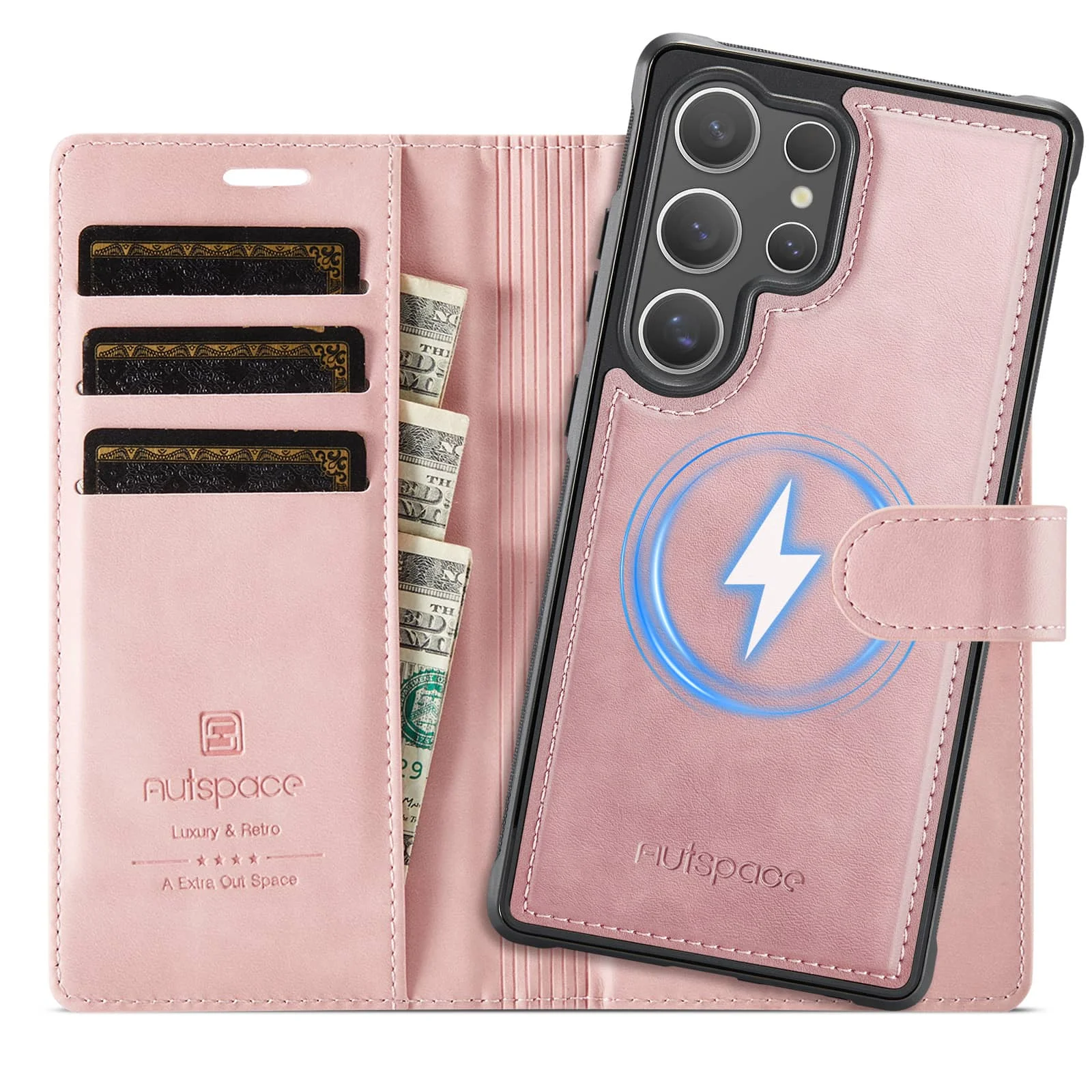 Premium Detachable Wallet Case | 2-in-1 Flip Folio with Card Holder, RFID Blocking, Kickstand & Shockproof Protection