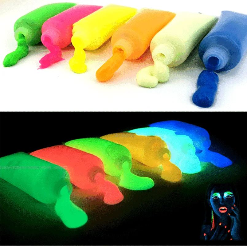 Glow Face Body Paint Fluorescente Bright Irradiate Luminescente Decor Party Makeup Wedding Birthday Neon Lip Stick Halloween