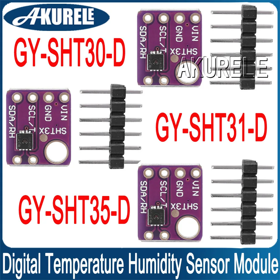 

GY-SHT30-D GY-SHT31-D GY-SHT35-D Digital Temperature and Humidity Sensor Module SHT30/31/35 IIC Temp Humidity Detector 2.4V~5.5V