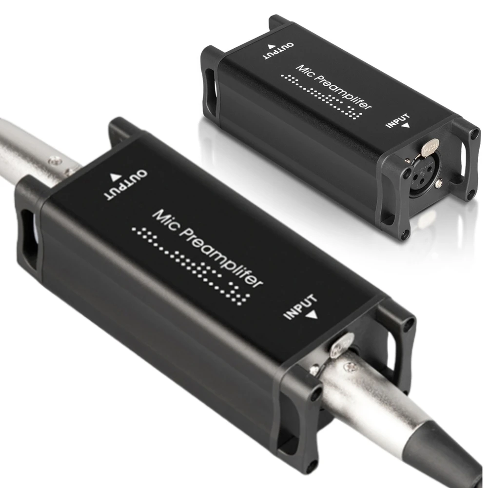 Microfone Profissional Pream Pré-amplificador Portátil Mic Ganho Puro Leve para Home Recording Livestream 20hz20khz