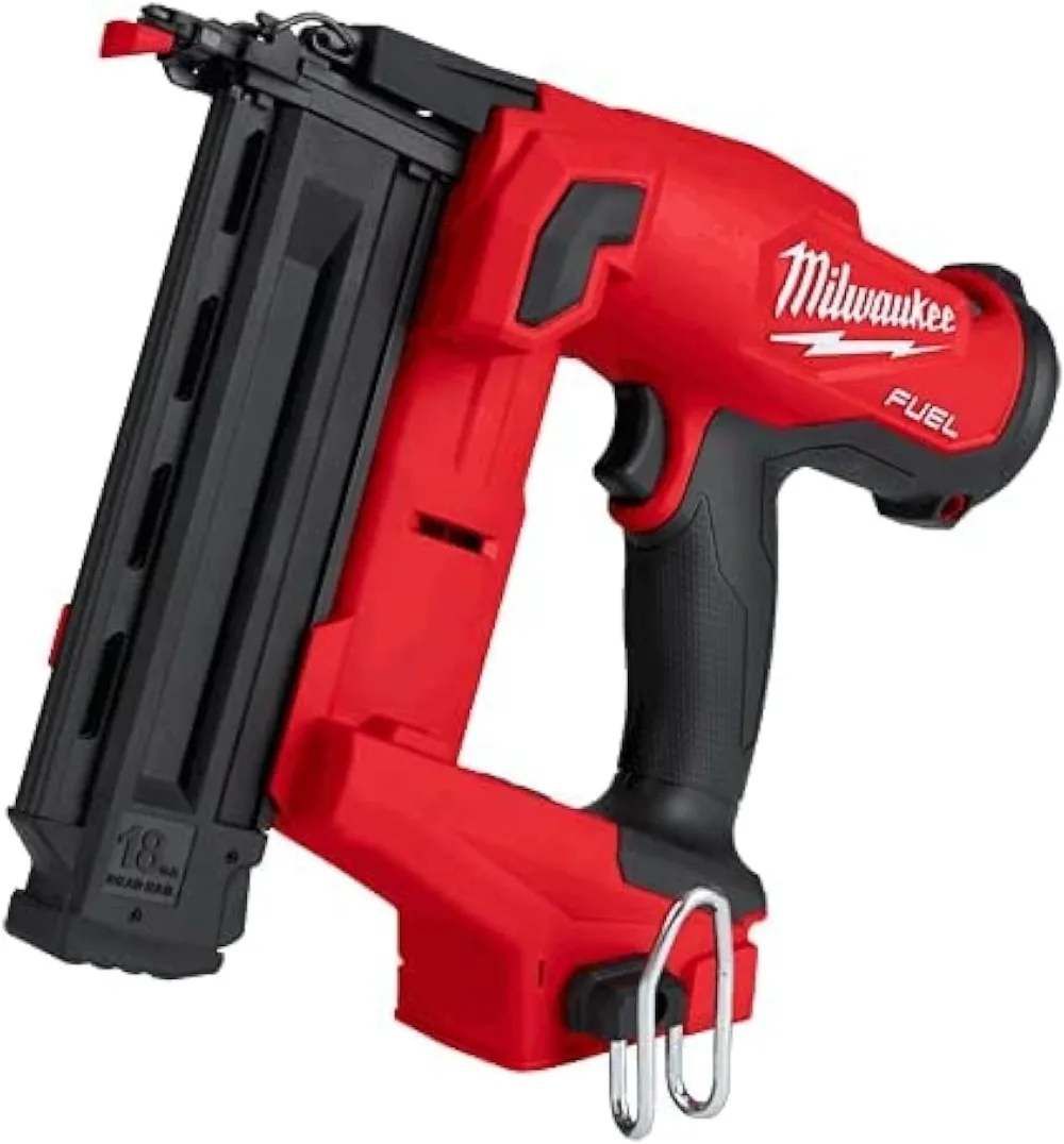 

Milwauke M18 Fuel 18 Gauge Brad Nailer - No Charger, No Battery, Bare Tool Only Staple Gun Battery Powered Black Red