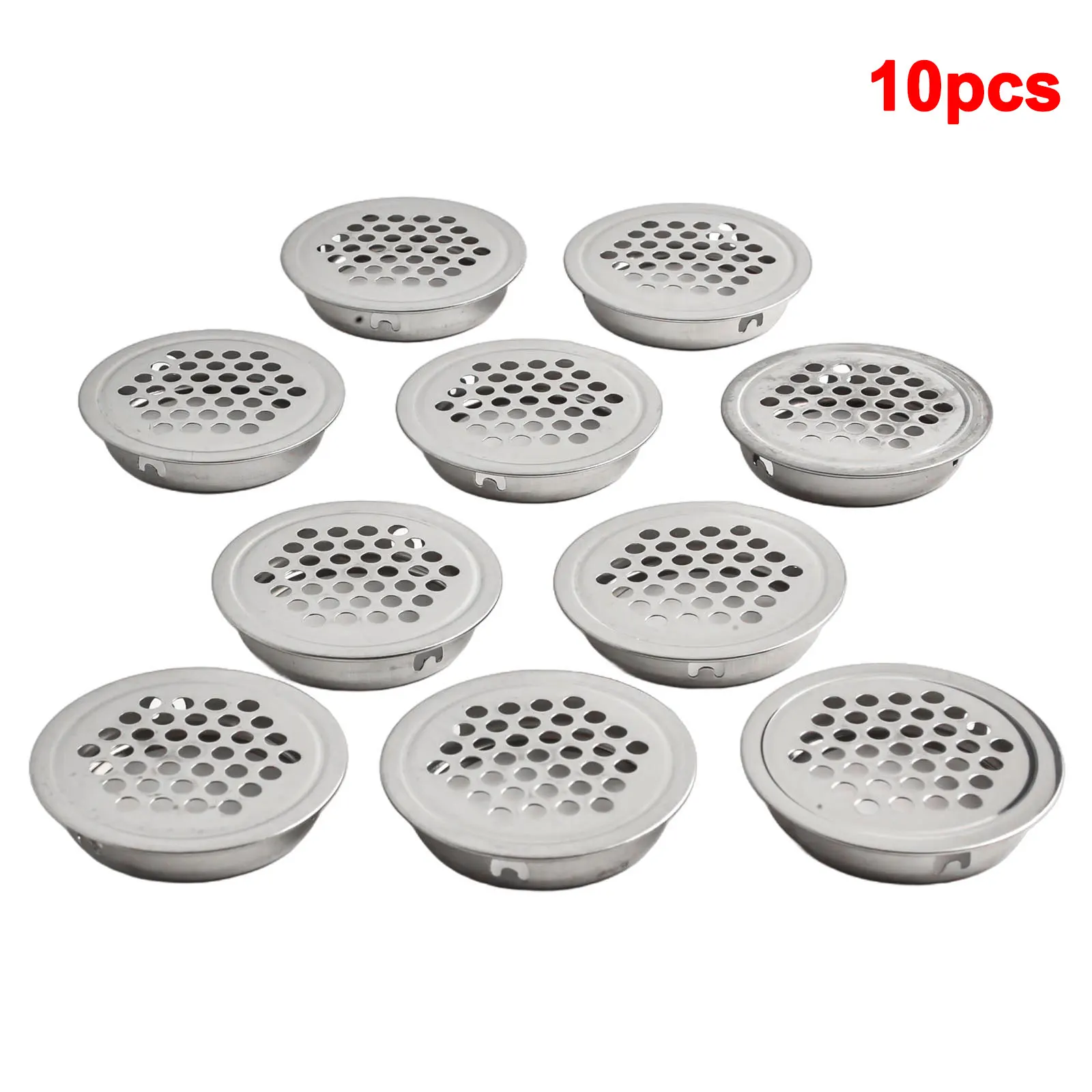 10pcs Vent Covers Round Cabinet Air Duct Vent Mesh Hole Plug Decoration Cover Wardrobe Grille Ventilation Door Systems
