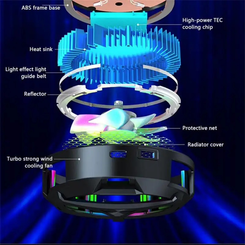 

Охлаждающая подставка для ноутбука с эффектом Rgb, универсальная полупроводниковая радиаторная подставка X42, детали для ноутбука, плоский радиатор