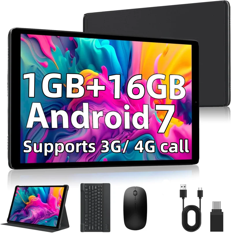 10 INCH H16Q9  RAM 1GB ROM 16GB Android 7.0 Phone Call Tablet PC Quad-Core 1.3GHz CPU MTK6735  Dual Camera SIM Card WIFI 1