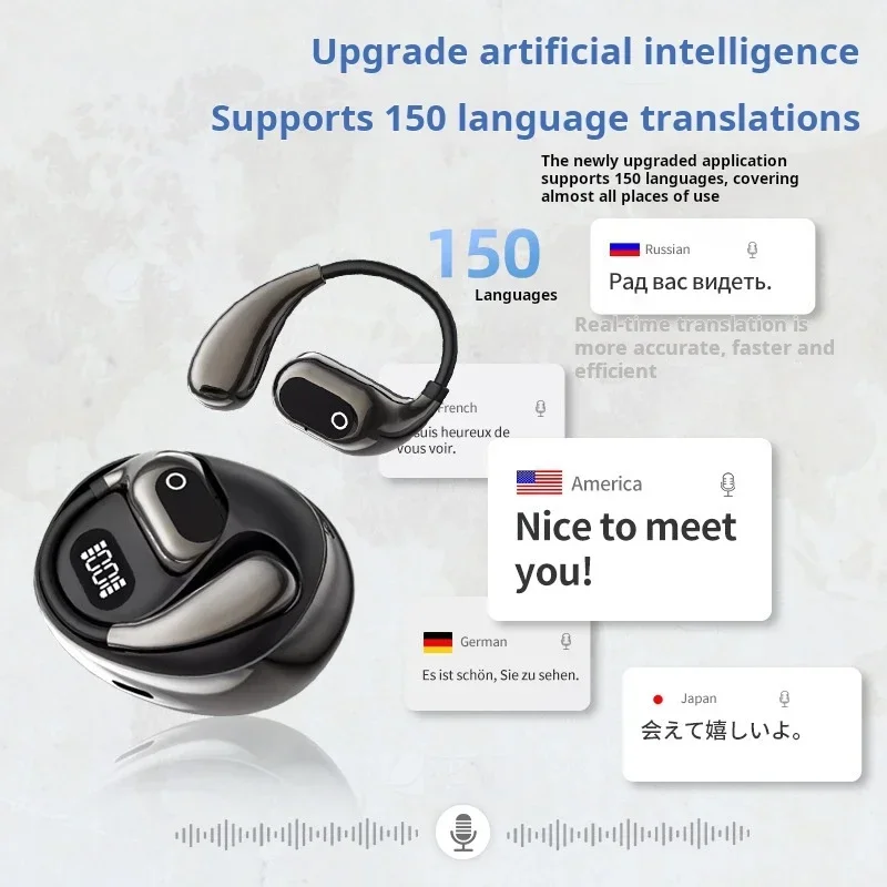 Origin Bluetooth Wireless Earps AI Real Time Translation Earbuds For Xiaomi OWS Ear Hook Headset HD Call Music_voghion.com