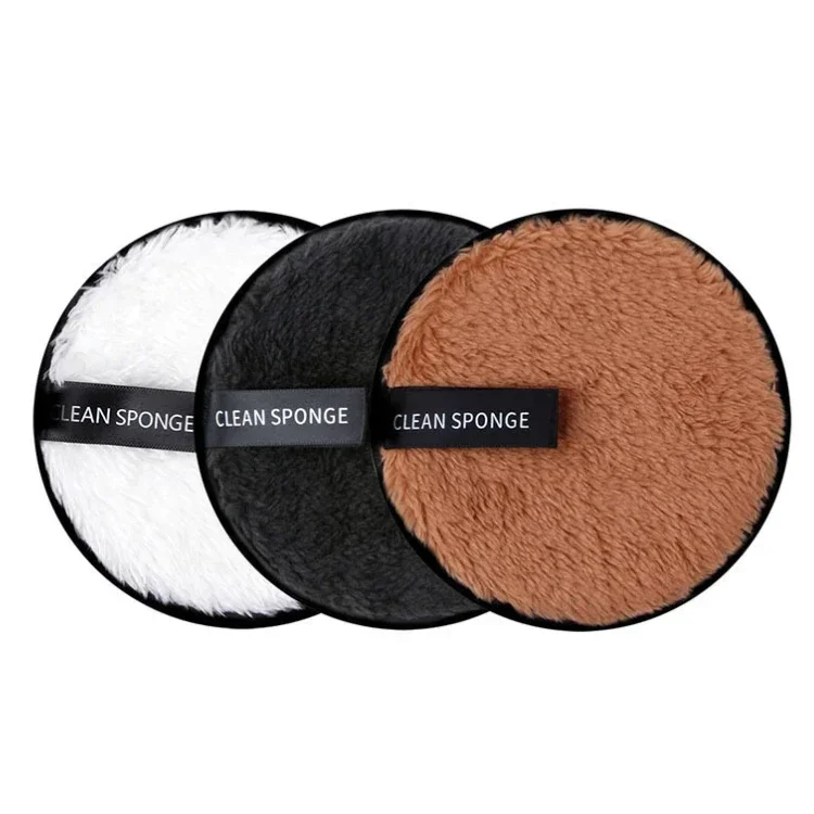 Eco-Friendly Reusable Makeup Remover Pads - Soft Cotton & Microfiber Cleansing Sponges (3-Pack)