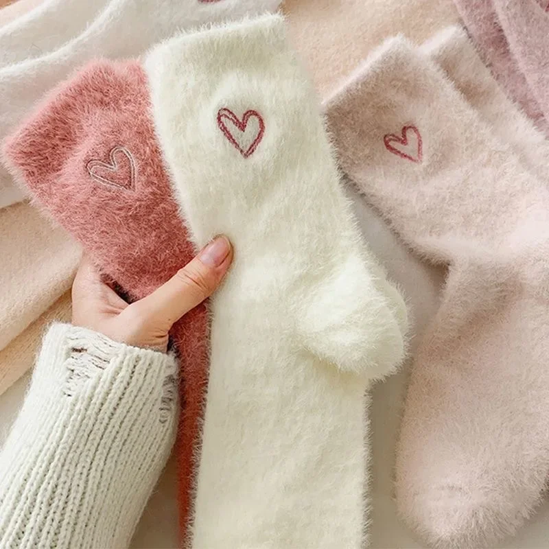 Cozy Velvet Fleece-Lined House Socks - 5 Pairs