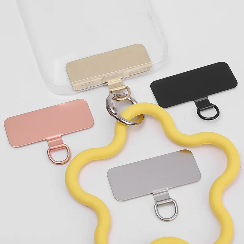 Phone Tether Patch Ultra-thin Stainless Steel Gasket Cellphone Strap Parts Replacement Lanyard Safety Connect Piece 1PCS