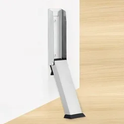 Durable Metal Door Stopper - Windproof, Anti - collision, Anti - slip, Self - Adhesive Door Holder (Silver)