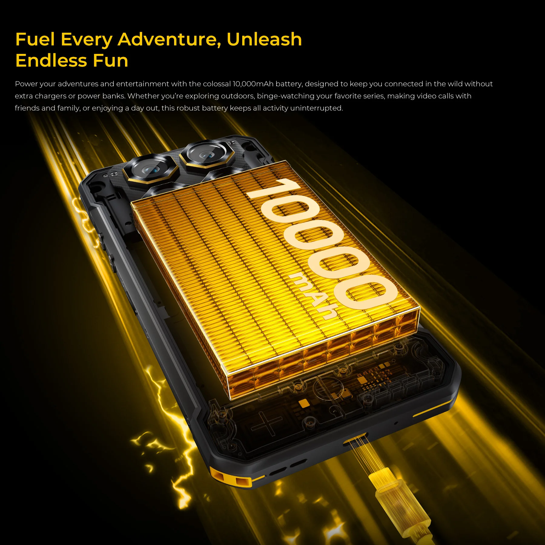 OUKITEL WP60 10000mAhタフネススマホ 7.2インチHD+ディスプレイ 48GB