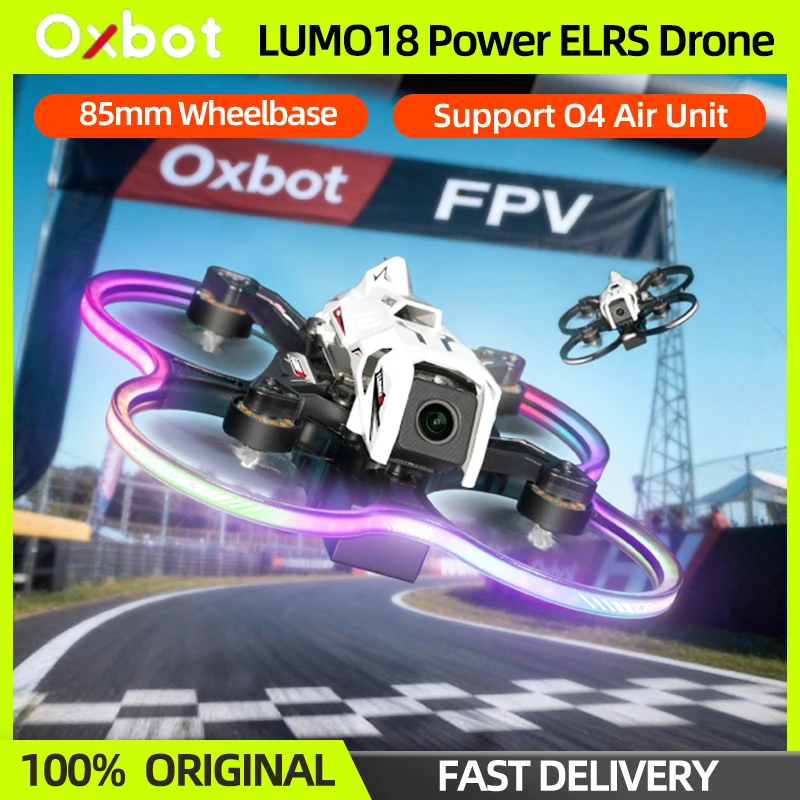 옥스봇 루모18 FPV 마이크로 드론 85mm 휠베이스 ELRS 수신기 RX 포함 O4 에어 유닛 VTX FPV 프리스타일 레이싱 쿼드콥터 드론