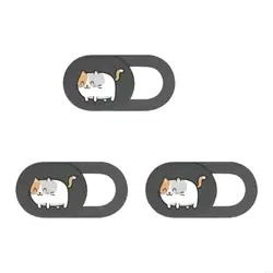 Cartoon Kitten Webcam Privacy Slide Cover Set - 3 - Pack (For Cat 4)
