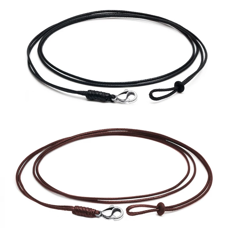 Men's Round Braid Leather Necklace