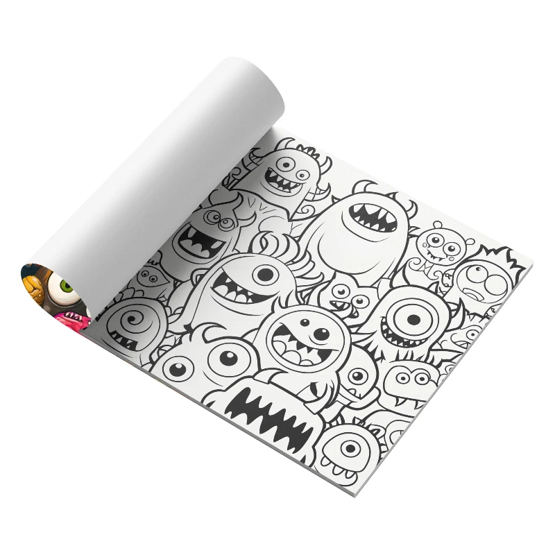 Adults with Simple Decompression Cute Doodle Little Monster Coloring Book Perfect Gift for Parties and Birthdays 5