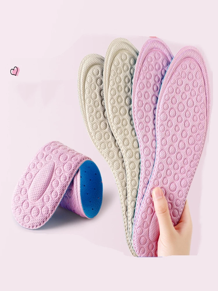 

1 Pair Memory Foam Orthopedic Women Insoles Stretch Massage Deodorant Running Inserts Breathable Sweat Shock for Feet Shoe Pad