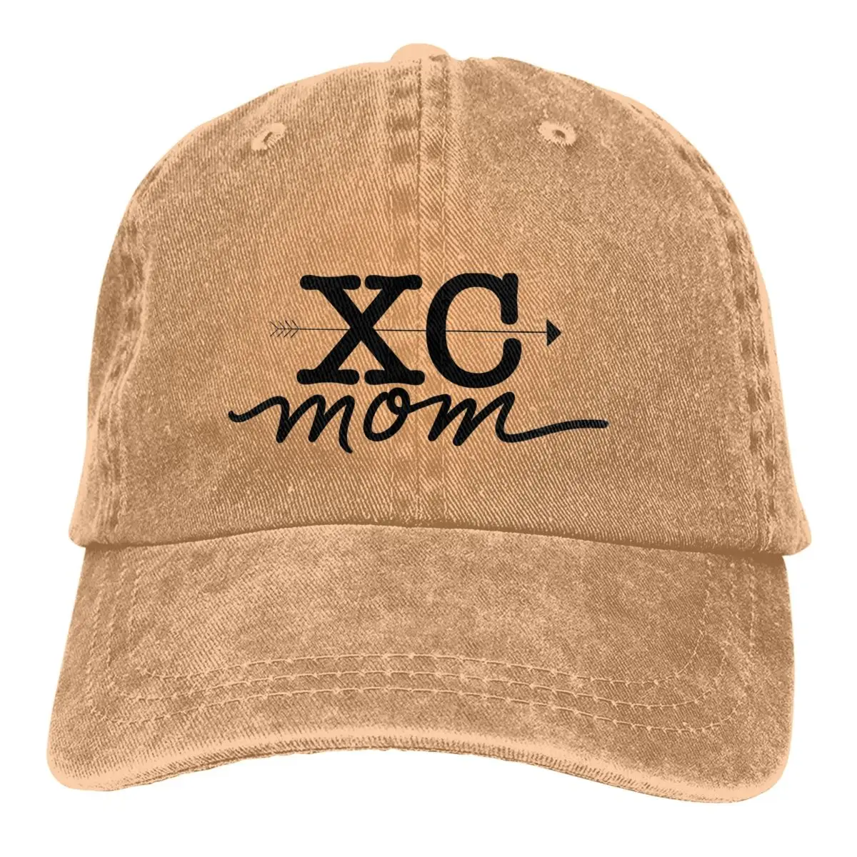 

Washed Men's Baseball Cap Mom XC Trucker Snapback Caps Dad Hat Cross-Country Cross Country Golf Hats