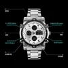 Skmei 3 Time Back Light Display Digital Watches Mens Full Steel Strap Quartz Wristwatch Countdown Clock Relogio Masculino 4