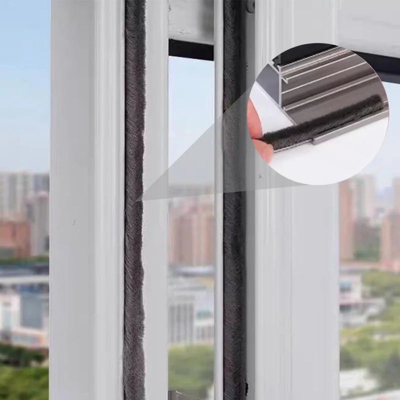 10m Roll Draught Excluder Brush Seal Strip for Sliding Windows and Doors