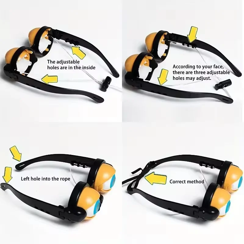 Gafas divertidas con párpados móviles