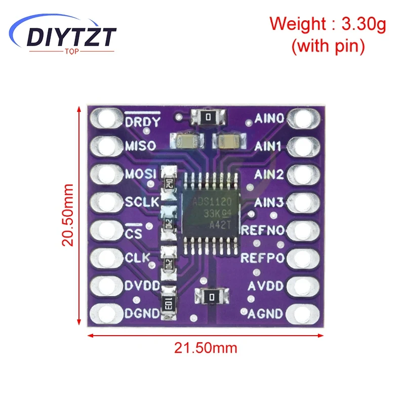 ADS1120 ADS1220 ADC 24��Ʈ ��ȯ�� ��� I2C ������ 24��Ʈ �Ƴ��α�-������ ��ȯ��