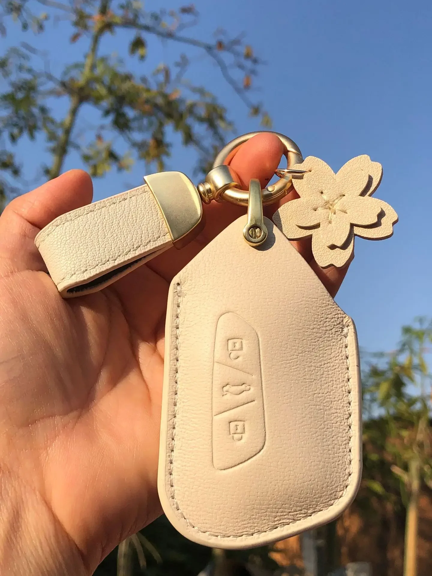 Adatto Per Volkswagen Golf8 Id4 Id6 T-Roc Teramont High-End Atmosphere Copri Chiave In Pelle Di Pecora