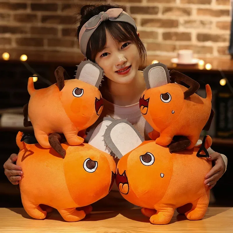 

25/40cm Cartoon Anime Chainsaw Man Plush Toys Cute Pochita Denji Stuffed Soft Pillow Plush Dolls Orange Dog Kids Birthday Gifts