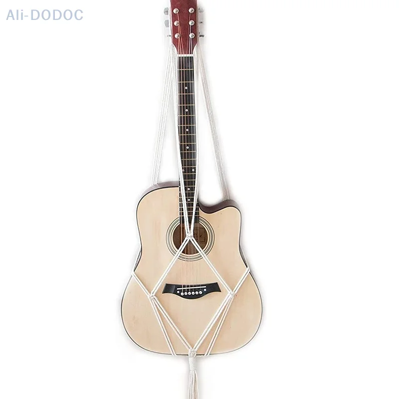Guitar Storage Mesh Bag, Lace Hanging Frame, Woven Hammock Wall Hanging Frame, Home Decoration, Ukulele Handmade Woven