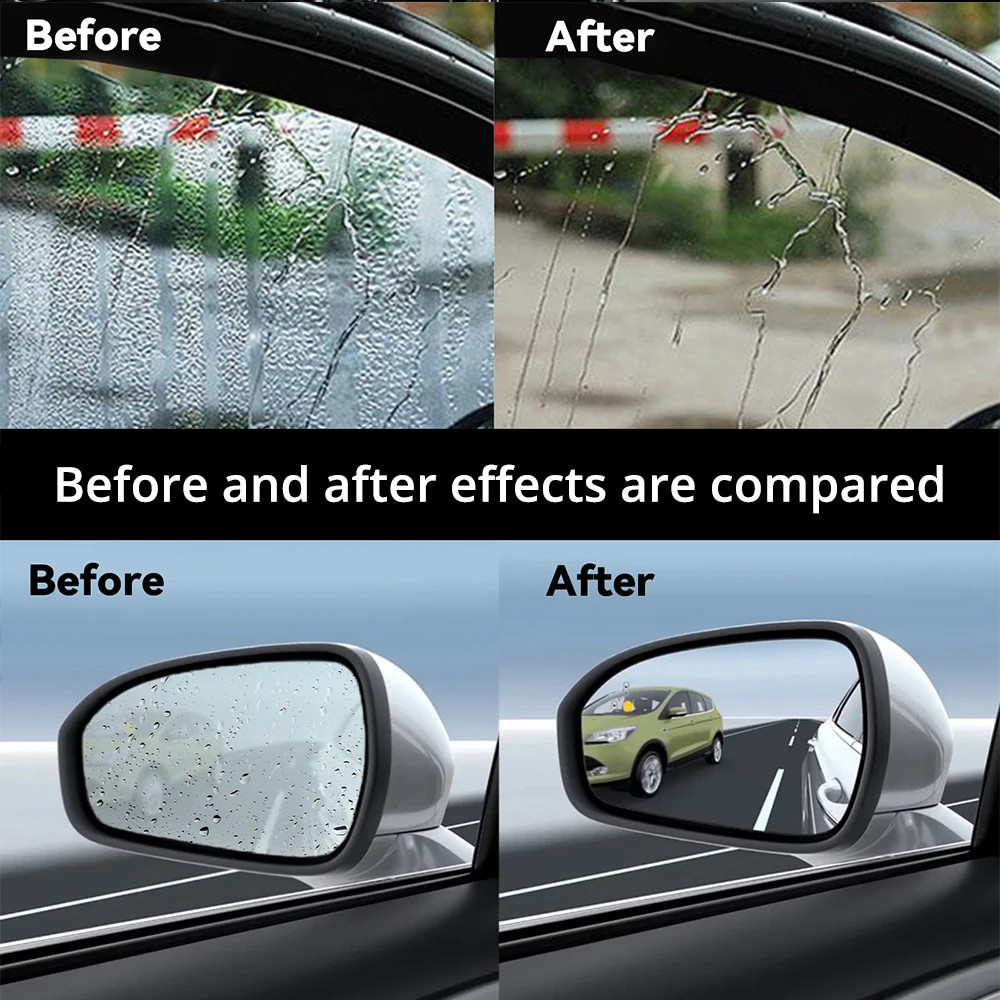 30ml/50ml Auto Windshield Water Repellent Car Coating Window Waterproof Rainproof Nano Hydrophobic Antifogging Agent Maintenance