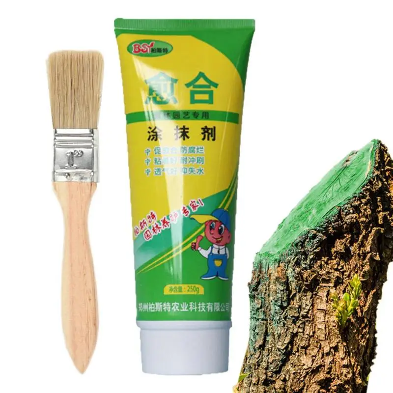 

Pruning Sealer 250g Tree Pruning Healing Paste With Brush Multifunction Tree Wound Pruning Sealer Bonsai Gardening Sealer